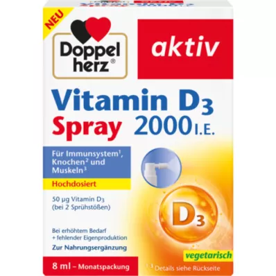 DOPPELHERZ Vitamina D3 2000 U.I. Spray, 8 ml