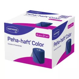 PEHA-HAFT Fita de fixação colorida sem látex 6 cmx21 m azul, 1 unid