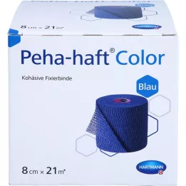 PEHA-HAFT Fita de fixação colorida sem látex 8 cmx21 m azul, 1 unid