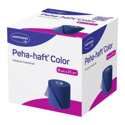 Peha-Haft Bandagem de fixação colorida sem látex 8 cmx21 m azul, 1 peça Peha-Haft Bandagem de fixação colorida sem látex 8 cmx21 m azul, 1 peça