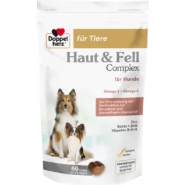 DOPPELHERZ para a pele dos animais&amp;Coat Compl. mastiga para cães, 60 unid