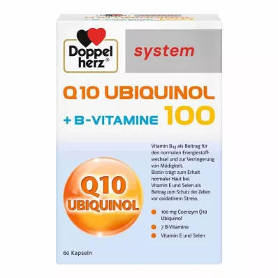 DOPPELHERZ Q10 Ubiquinol 100 system Capsules, 60 cápsulas DOPPELHERZ Q10 Ubiquinol 100 system Capsules, 60 cápsulas