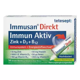 TETESEPT Immusan Direct Zinc+D3+B12 Granulado, 14 unid