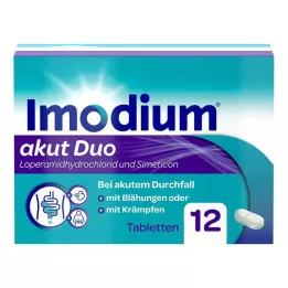 IMODIUM duo agudo 2 mg/125 mg comprimidos, 12 unid