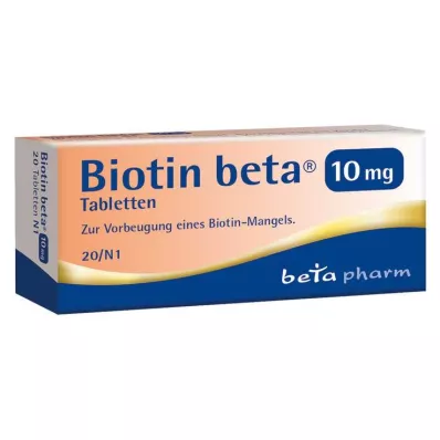 Comprimidos de biotina beta 10 mg, 20 unidades Comprimidos de biotina beta 10 mg, 20 unidades