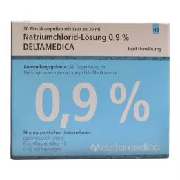 NATRIUMCHLORID-Solução 0,9% Deltamedica Luer Pl., 20X20 ml