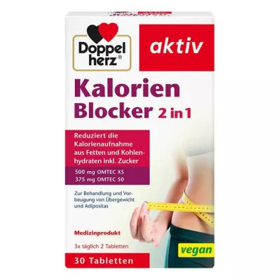 Doppelherz Bloqueador de Calorias 2 em 1 comprimidos, 30 unid