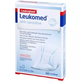 LEUKOMED estéril sensível à pele 5x7,2 cm, 5 unid