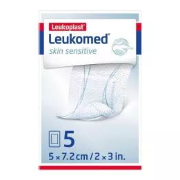 LEUKOMED estéril sensível à pele 5x7,2 cm, 5 unid