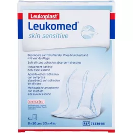 LEUKOMED estéril sensível à pele 8x10 cm, 5 pcs