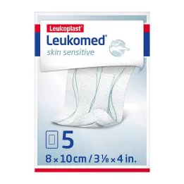 LEUKOMED estéril sensível à pele 8x10 cm, 5 pcs