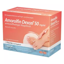AMOROLFIN Dexcel 50 mg/ml verniz de unhas com ingrediente ativo, 5 ml