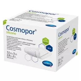 COSMOPOR Penso de silicone para feridas 5x7,2 cm, 25 pcs