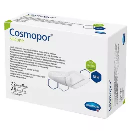 COSMOPOR Penso de silicone para feridas 5x7,2 cm, 10 unid