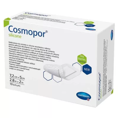 COSMOPOR Penso de silicone para feridas 5x7,2 cm, 10 unid