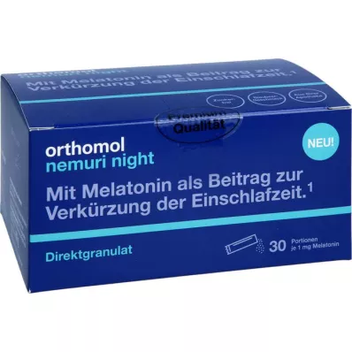 ORTHOMOL nemuri night direct granules, 30 unid