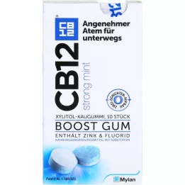 CB12 boost strong mint chewing gum, 10 unid