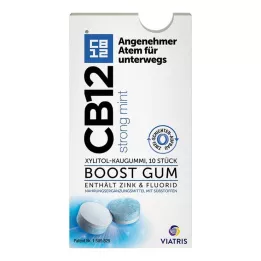 CB12 boost strong mint chewing gum, 10 unid