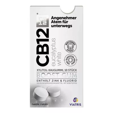 CB12 boost Goma de mascar branca de eucalipto, 10 unid CB12 boost Goma de mascar branca de eucalipto, 10 unid