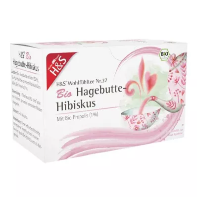 Saco de filtro de hibisco de Rosa Mosqueta Orgânico H&S, 20X3,0 g Saco de filtro de hibisco de Rosa Mosqueta Orgânico H&S, 20X3,0 g