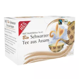H&amp;S S Saco de filtro de chá preto biológico de Assam, 20X1,80 g