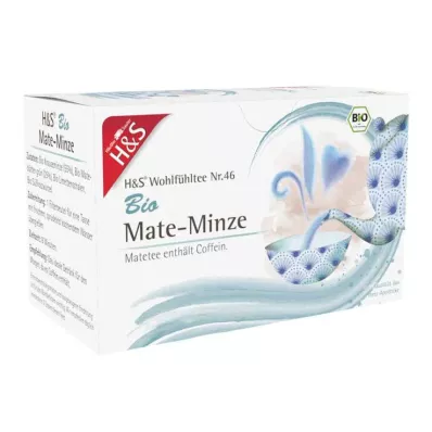 Saco de filtro H&amp;S Organic Mate Mint, 20X1,8 g