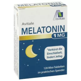 MELATONIN Mini-comprimidos de 1 mg em dispensador, 120 unidades