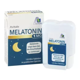 MELATONIN Mini-comprimidos de 1 mg em dispensador, 120 unidades