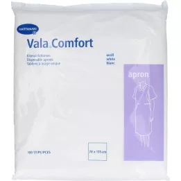VALACOMFORT avental aventais descartáveis 70x135 cm branco, 100 pcs
