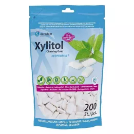 MIRADENT Recarga de pastilha elástica com xilitol e menta, 200 unidades