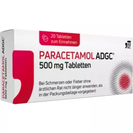 PARACETAMOL ADGC Comprimidos de 500 mg, 20 unidades