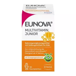 EUNOVA Comprimidos mastigáveis Junior com sabor a laranja, 30 unidades