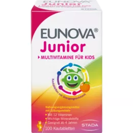EUNOVA Comprimidos mastigáveis Junior com sabor a laranja, 100 unidades