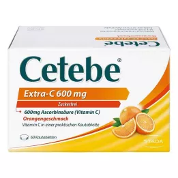 CETEBE Extra-C 600 mg comprimidos mastigáveis, 60 unid