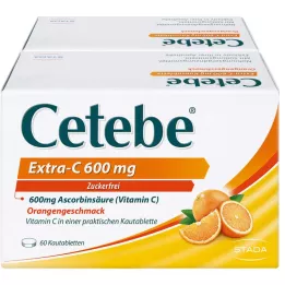 CETEBE Extra-C 600 mg comprimidos mastigáveis, 120 unid