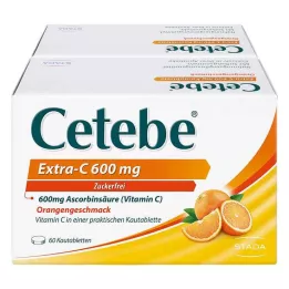 CETEBE Extra-C 600 mg comprimidos mastigáveis, 120 unid