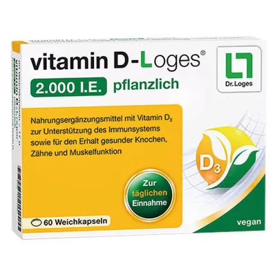 VITAMIN D-LOGES 2.000 U.I. cápsulas moles vegetais, 60 unid