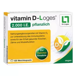 vitamina D-Loges 2.000 unidades internacionais de vegetais (120 peças)