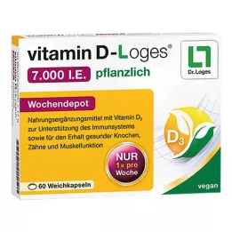 VITAMIN D-LOGES 7.000 U.I. depósito semanal de ervas, 60 pcs