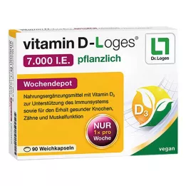 VITAMIN D-LOGES 7.000 U.I. depósito semanal de ervas, 90 pcs