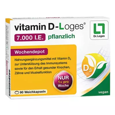 VITAMIN D-LOGES 7.000 U.I. depósito semanal de ervas, 90 pcs