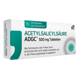 ACETYLSALICYLSÄURE ADGC Comprimidos de 500 mg, 30 unid