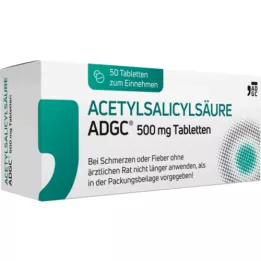 ACETYLSALICYLSÄURE ADGC Comprimidos de 500 mg, 50 unid