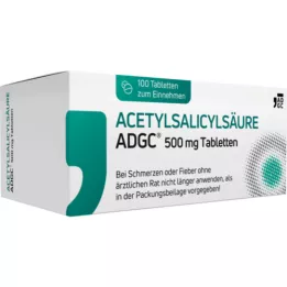 ACETYLSALICYLSÄURE ADGC Comprimidos de 500 mg, 100 unid