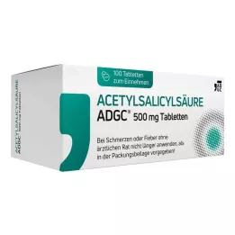 ACETYLSALICYLSÄURE ADGC Comprimidos de 500 mg, 100 unid
