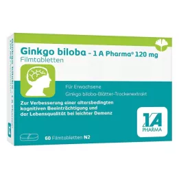 GINKGO BILOBA-1A Pharma 120 mg comprimidos revestidos por película, 60 unidades