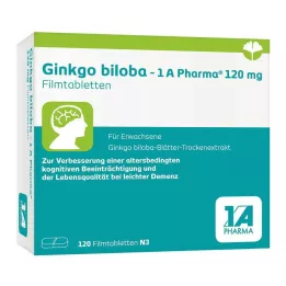 GINKGO BILOBA-1A Pharma 120 mg comprimidos revestidos por película, 120 unidades