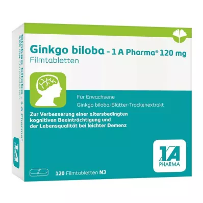 Ginkgo biloba - 1 comprimido revestido por película A Pharma® 120 mg, 120 unid Ginkgo biloba - 1 comprimido revestido por película A Pharma® 120 mg, 120 unid