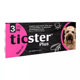 TICSTER Plus solução para unção punctiforme para cães 10-25kg, 3X3 ml