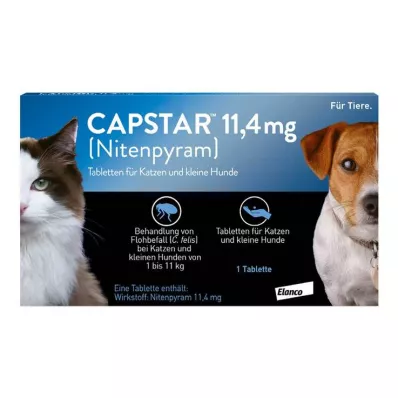 CAPSTAR Comprimidos de 11,4 mg para gatos/cães pequenos, 1 unidade